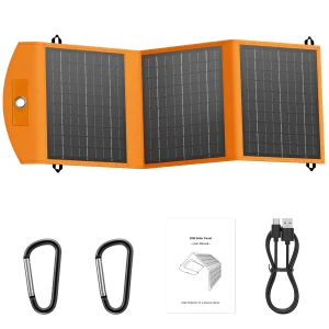 Solar Panel Charger 30W Portable Solar Panels with USB and TYPE-C Ports